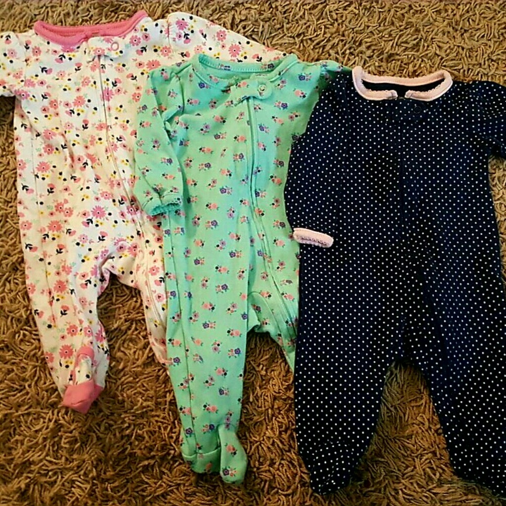 Simple Joy Carters baby girl 0 to 3 sleepers
